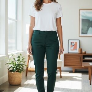 Chic Forest Green Women's Straight Leg Pants